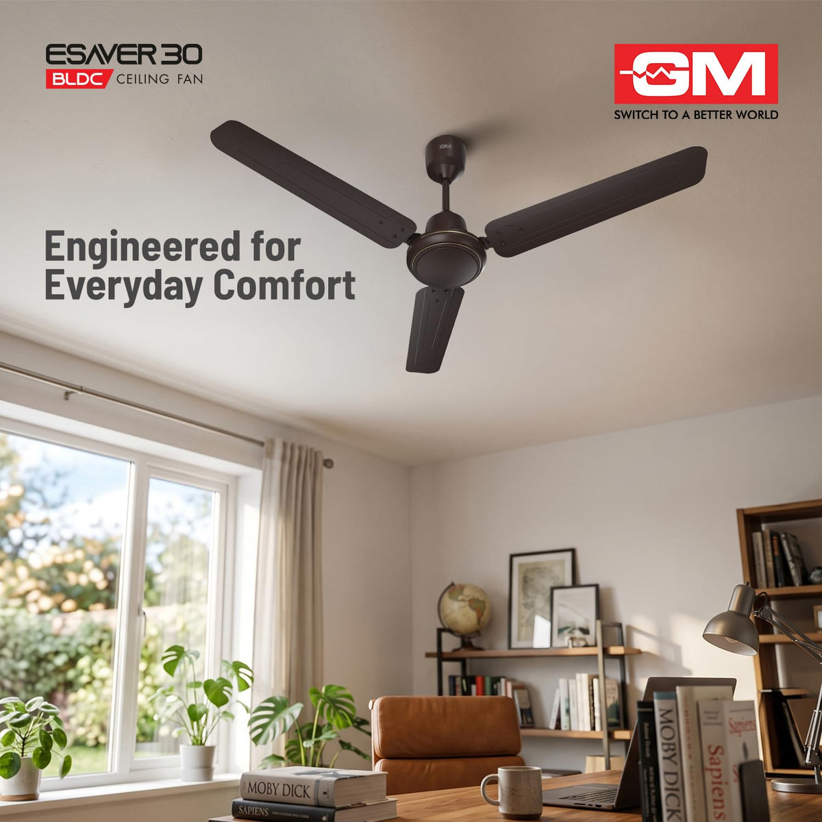 GM E Saver BLDC 1200 mm Ceiling Fan with Remote | 5 Star-4