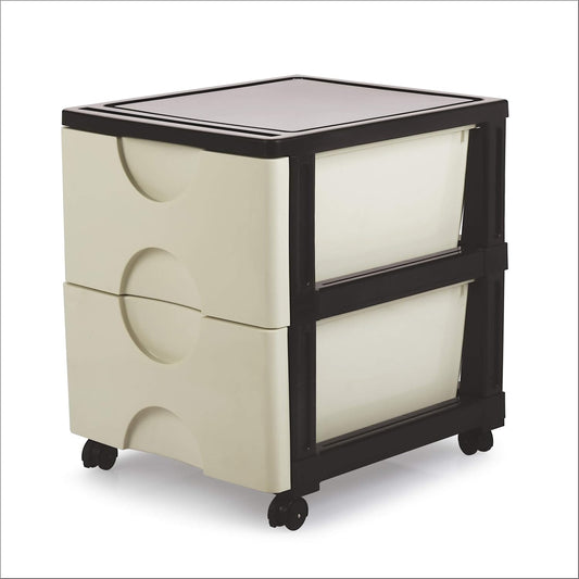 Aristo Stanza-2 Multipurpose 3 Drawer Plastic Modular Chest Storage Organizer, Multicolor