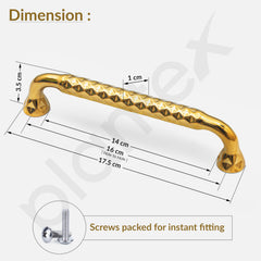 Plantex Cabinet Handle/160mm Handle for Cabinet/Wardrobe Handle/Door Pull-Push Handle for Home/Office - Pack of 1 (Gold)-3