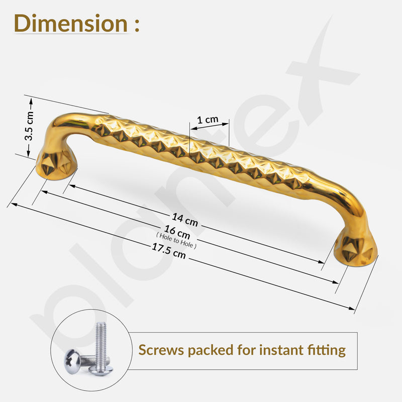 Plantex Cabinet Handle/160mm Handle for Cabinet/Wardrobe Handle/Door Pull-Push Handle for Home/Office - Pack of 1 (Gold)-3