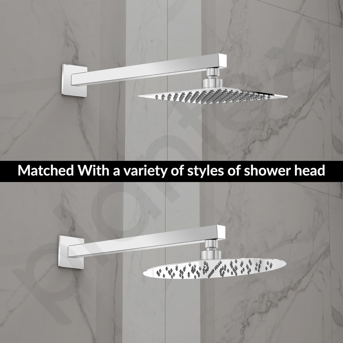 Plantex 14-Inch Shower Arm for Overhead Shower/Stainless Steel Shower Pipe/Wall Mount Bathroom Fitting with ‚1⁄2-Inch Thread - Pack of 1 (Chrome)-5