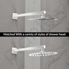 Plantex 14-Inch Shower Arm for Overhead Shower/Stainless Steel Shower Pipe/Wall Mount Bathroom Fitting with ‚1⁄2-Inch Thread - Pack of 1 (Chrome)-5