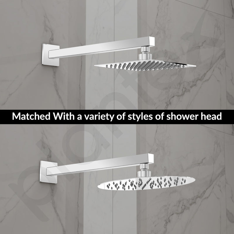 Plantex 14-Inch Shower Arm for Overhead Shower/Stainless Steel Shower Pipe/Wall Mount Bathroom Fitting with ‚1⁄2-Inch Thread - Pack of 1 (Chrome)-5
