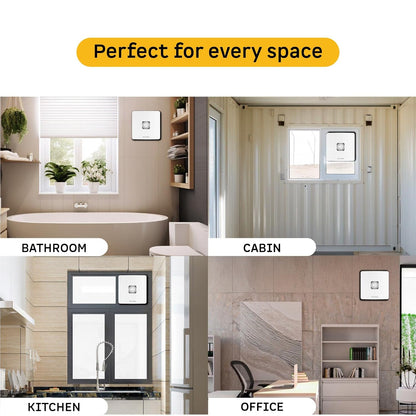 atomberg Studio+ Exhaust Fan 150mm (6 Inches) | BLDC Motor | 6.8W| Low Noise | 2000 RPM| Ideal for Bathroom,Kitchen | Easy to Clean | Installation-Round Cut (153mm) | 2 Years Warranty | (Gloss White)