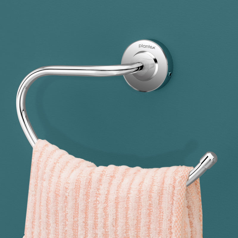 Plantex 304 Grade Stainless Steel Bathroom Accessories Set of 3 - Towel Stand/Napking Hanger/Dual Soap Holder for Bathroom - Daizy (Chrome)-5