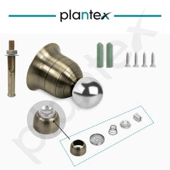 Plantex Door Magnet Stopper/Satinless Steel Door Catch for Home/Office/Hotel/Floor Mounted Soft Catcher to Hold Wooden/Glass/PVC Door/Stops for Door - 3 Inch (Brass Antique Finish)-4