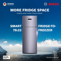 Bosch 243L, 2 Star, Frost Free Double Door Refrigerator (CTC27U12VI)-2