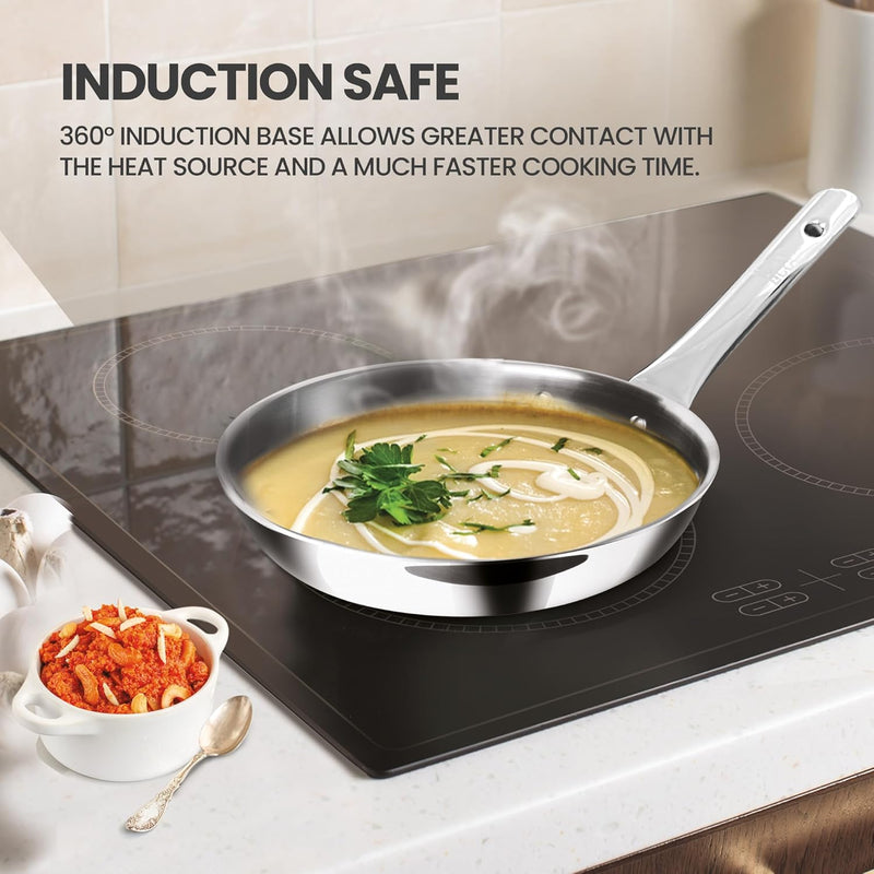 Triply Stainless Steel 3 Pcs Induction Cookware Set (Milton Procook)