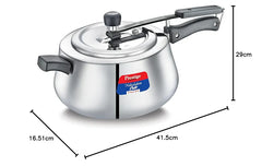 Prestige 5Litre Stainless Steel Nakshatra Cute Svachh Pressure Cooker|Deep Inner lid for spillage control|Induction compatible|3 layers sandwich bottom|Heavy gauge body|5 years warranty|ISI Certified