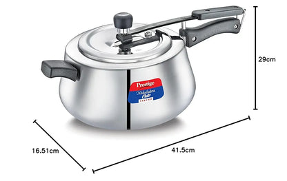 Prestige 5Litre Stainless Steel Nakshatra Cute Svachh Pressure Cooker|Deep Inner lid for spillage control|Induction compatible|3 layers sandwich bottom|Heavy gauge body|5 years warranty|ISI Certified