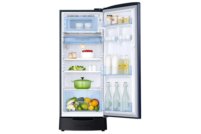 Samsung 183 L, 2 Star, Digital Inverter, Direct-Cool Single Door Refrigerator (RR20H1812HV/HL, Himalayan Poppy Blue, Base Stand Drawer, Single Touch)-5