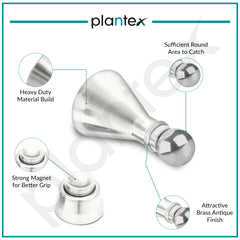 Plantex Door Stopper for Home/High Grade Stainless Steel Door Catcher/5 Inch Door Magnet Stopper/360 Degree Angle Door Magnet for Home/Office/Hotel - (Matt)-4