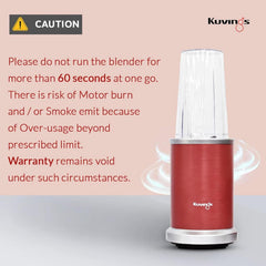 Kuvings New Launch Nutri Blender PRO 2.0 Ferrari Red, Powerful 1000 W Motor, Upgraded 2 Blade Set for Wet & Dry, 2 Jars, Longest Warranty 7 Yrs, Mixer/Grinder/Smoothie Maker