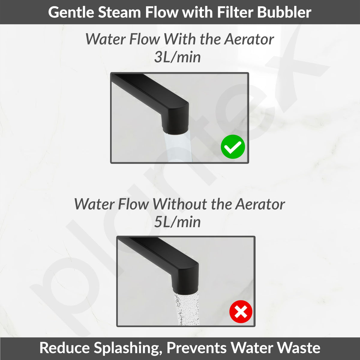Plantex Wall Mixer for Bathroom 2 in 1 with L-Bend Connecter for Overhead Shower with Brass Spindles/Wall Mixer with Nickel Chrome Mirror Finish/Teflon Tape and Wall Flange-(Saga-blk)-6