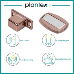 Plantex Door Stopper Magnetic/Door Holder Stopper/Floor Door Stoppers/Stops for Home/Hotel/Office (184 Rose Gold)-2