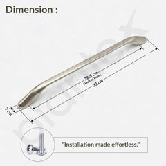 Plantex Cabinet Handle/288mm Handle for Drawer/Wardrobe/Kitchen Handle/Pull-Push Handle for Home/Office - Pack of 1 (Satin)-2