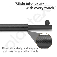 Plantex Cabinet Handle/96mm Handle for Cabinet/Wardrobe/Kitchen Handle/Door Pull-Push Handle for Home/Office - Pack of 1 (Black) (Model APS-DTC-3910)-3