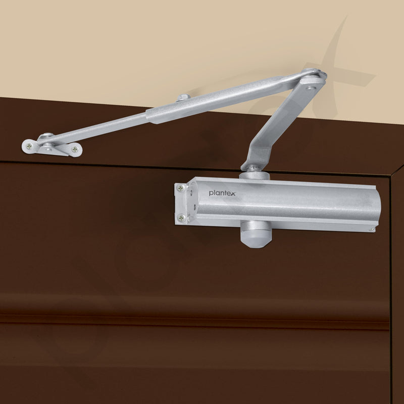 Plantex Hydraulic Automatic Door Closer/Aluminium Door Closer for Wooden Door/Soft Close Door Closer for Hotel/Home/Office - ISO 9001 Certified (MI-200, Capacity - 55 kg, Silver)-6