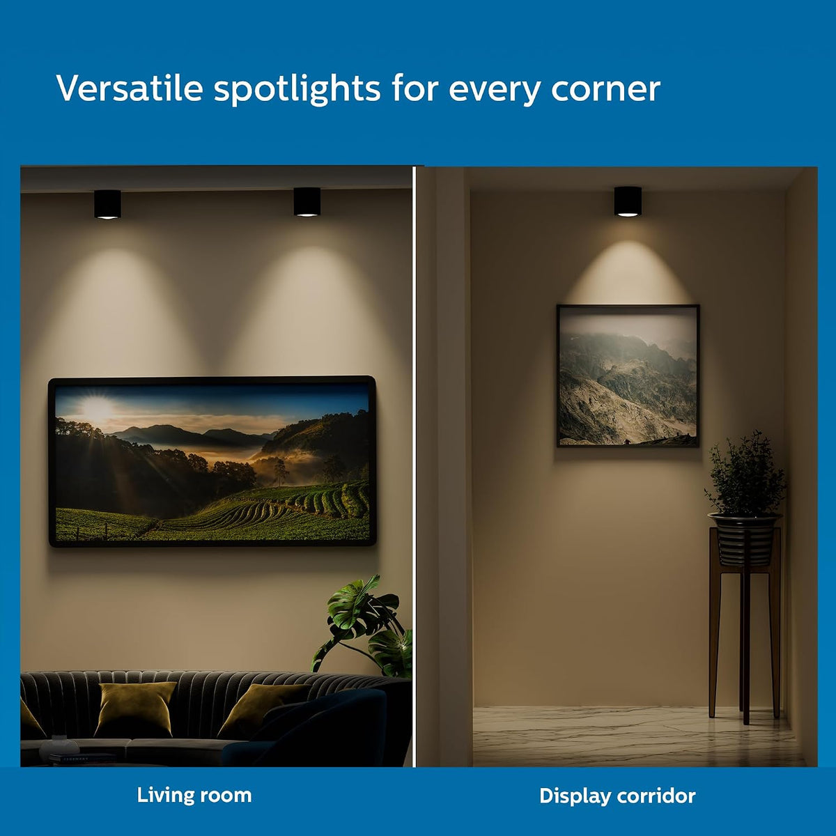 Philips 6W Surface Mounted LED Spot Light (Pack of 6) (Warm White, B0CVH5Y68H)