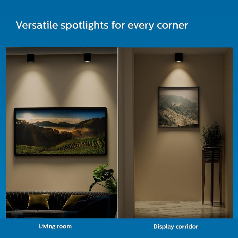 Philips 6W Surface Mounted LED Spot Light (Pack of 6) (Warm White, B0CVH5Y68H)