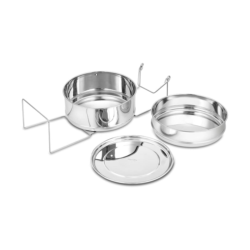Pigeon Marshal Stainless Steel Deep and Flat Stackable Cooker Container / Separator with Lifter