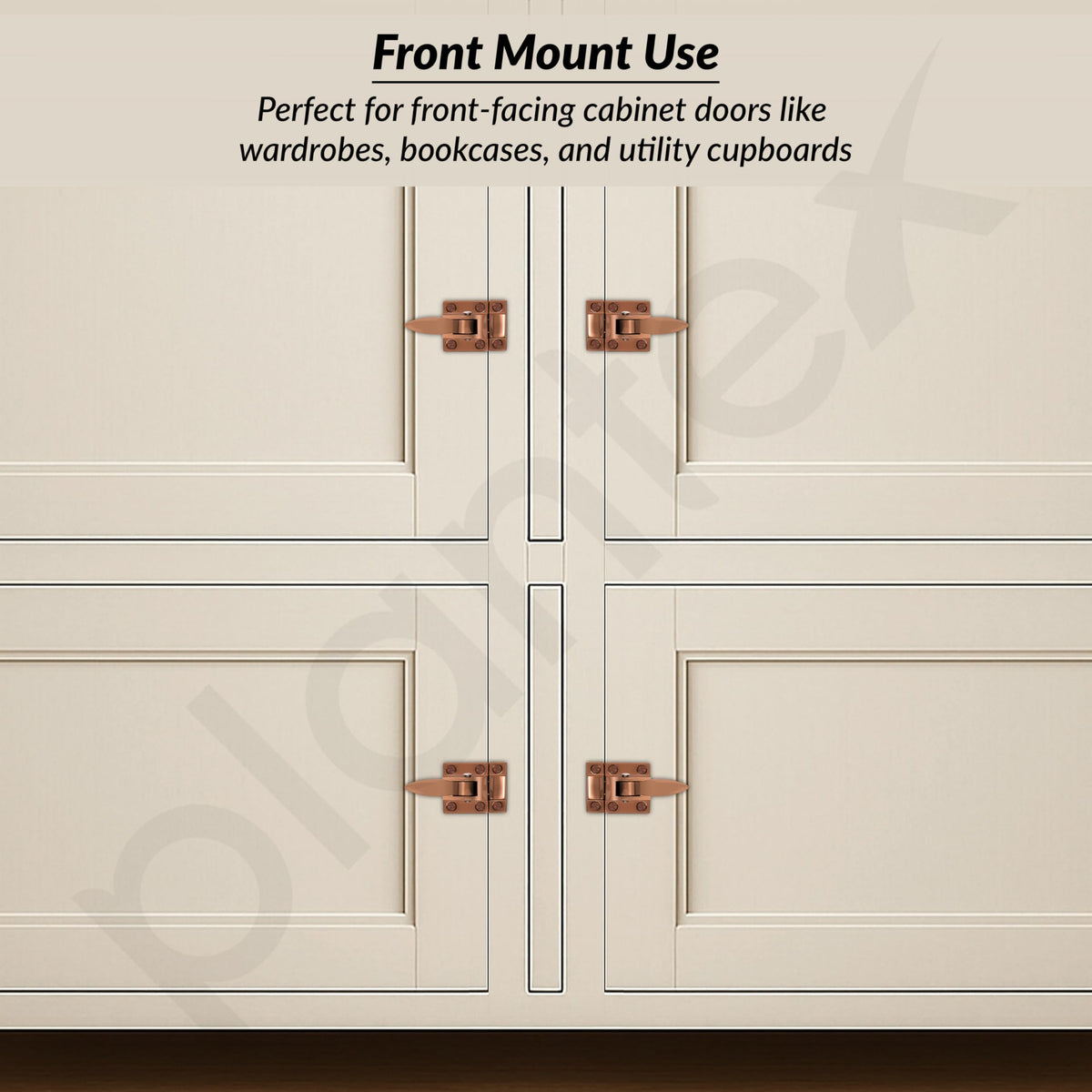 Plantex Cabinet Latch Heavy-Duty Hatch Case Bolt for Storage Units, Toolboxes, Kitchen Cabinets & Cupboards - Pack of 4 (Rose Gold)-6