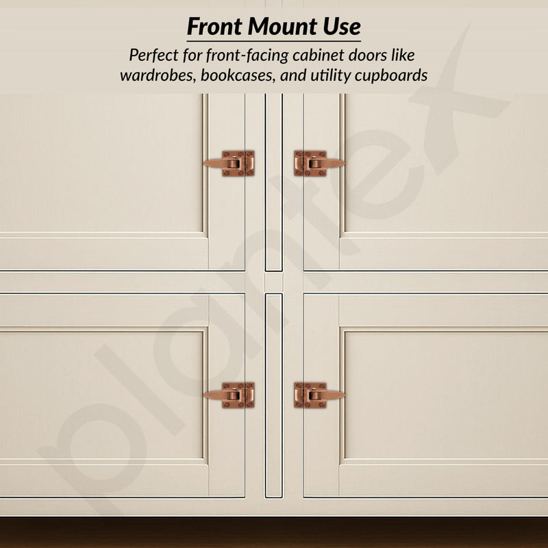 Plantex Cabinet Latch Heavy-Duty Hatch Case Bolt for Storage Units, Toolboxes, Kitchen Cabinets & Cupboards - Pack of 4 (Rose Gold)-6