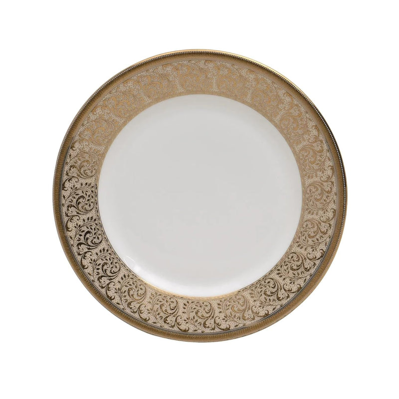 Clay Craft Fine Ceramic Ebony Dinner Set, Enchanting Gold, for Family of 4, Dinner Set Ceramic, Crockery Set, Dining Set for Dinner, Crockery Set for Gift, Kitchen Set (16 Pieces, E646)