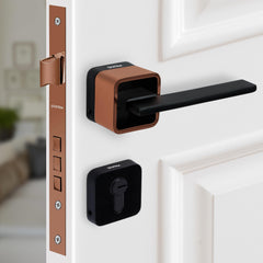 Plantex Door Lock for Home/Main Door Lock Set with 3 Computerized Key/Mortise Locks for Door with Brass Lockbody & Cylinder (SM036, Rose Gold & Black)-1