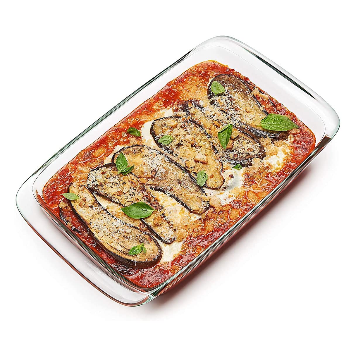 AGARO Elite Borosilicate Glass Baking Tray for Kitchen, 1600 ml, Baking Dish, Serving Bowl, OTG, Oven & Microwave, Dishwasher and Freezer safe, Oval, Transparent, Glass Bowl Container