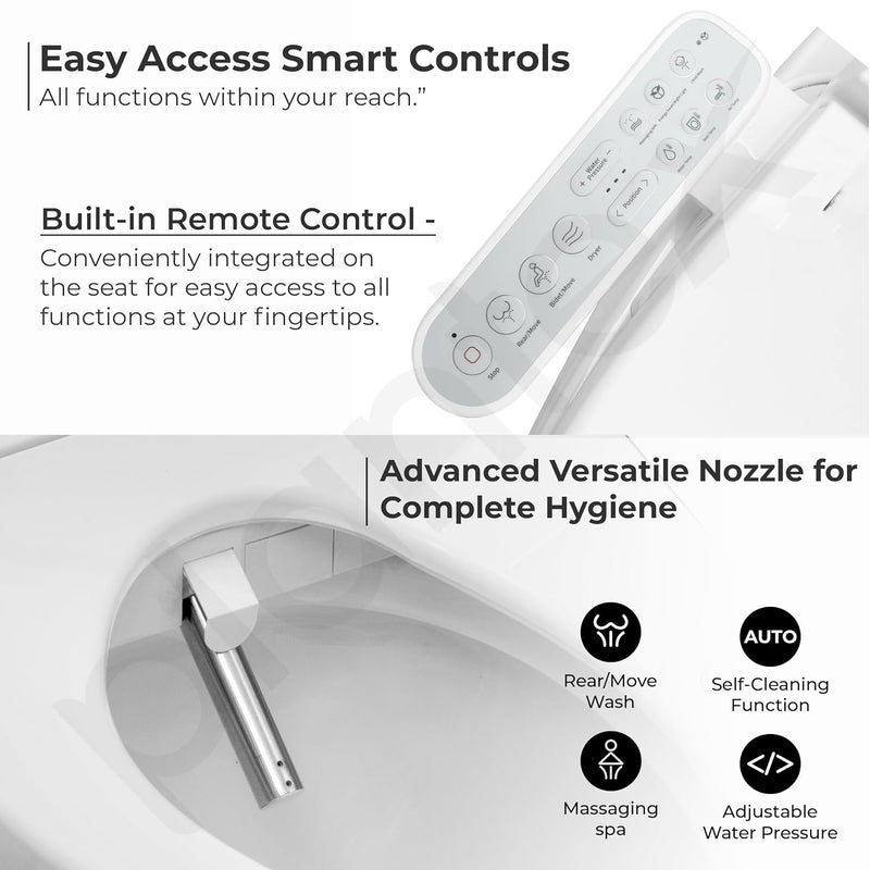 Plantex Smart Commode for Toilet/One Piece Commode with Smart Toilet Seat/Floor Mount Toilet - S Trap (White)-6