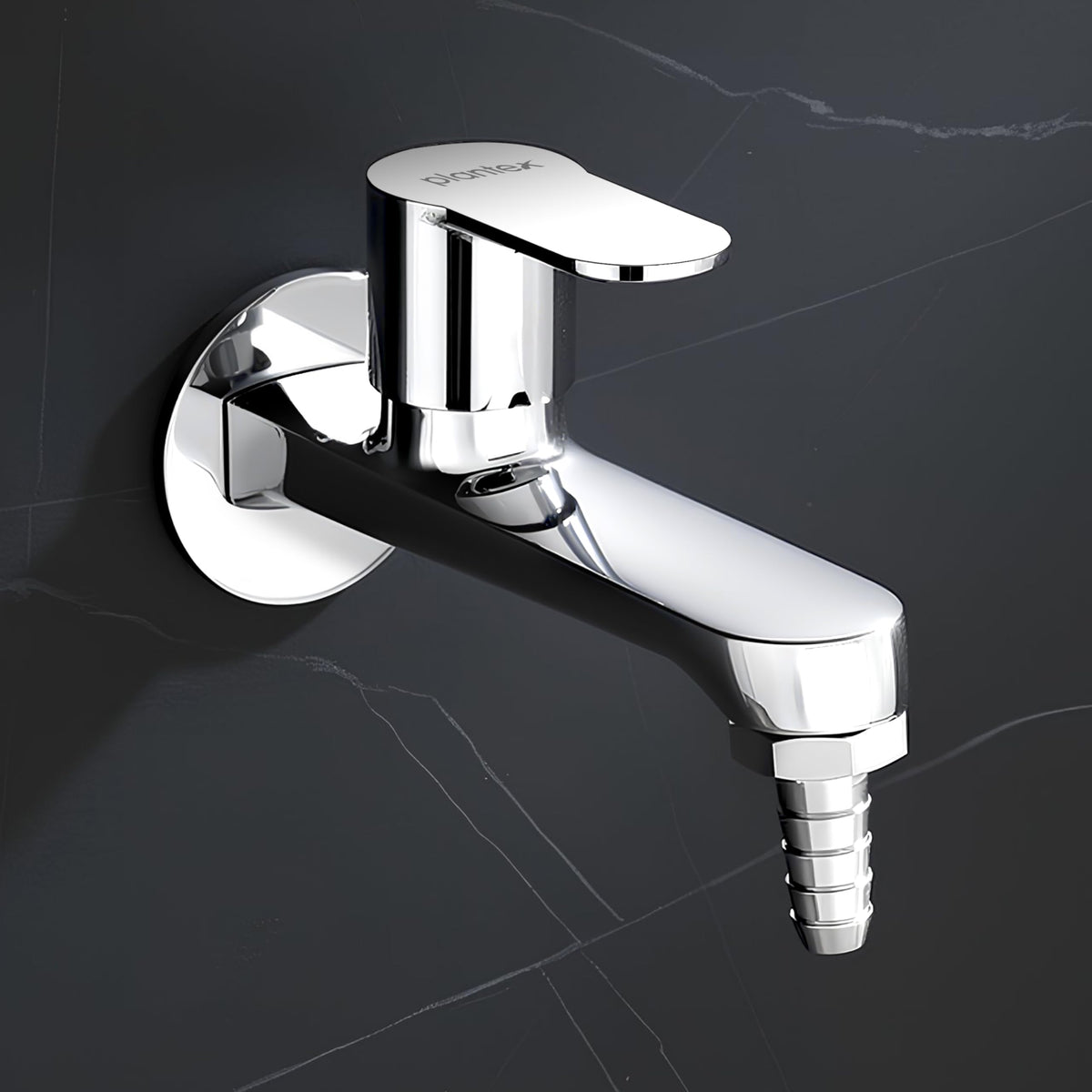 Plantex Pure Brass Nozzle Bib Cock Faucet/Pipe Fitting Taps/Wall Mount Tap for Washing Machine and Garden Pipes with Teflon Tape & Wall Flange - 7 Year Manufacturer's Warranty(APS-2604)-1