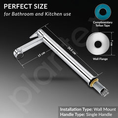 Plantex Pure Brass Pillar Tap for Wash Basin with Water Saving Nozzle/High Neck Wash Basin Tap/Pillar Cocke for Basin with 7 Year Warranty- (PAC-1804-Mirror Chrome)-4