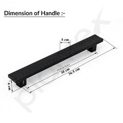 Plantex Door Handle/300mm Main Door Handle for Wooden Door/Pull-Push Handle for Main Door/Door Accessories - Pack of 1 (609, Black)-3