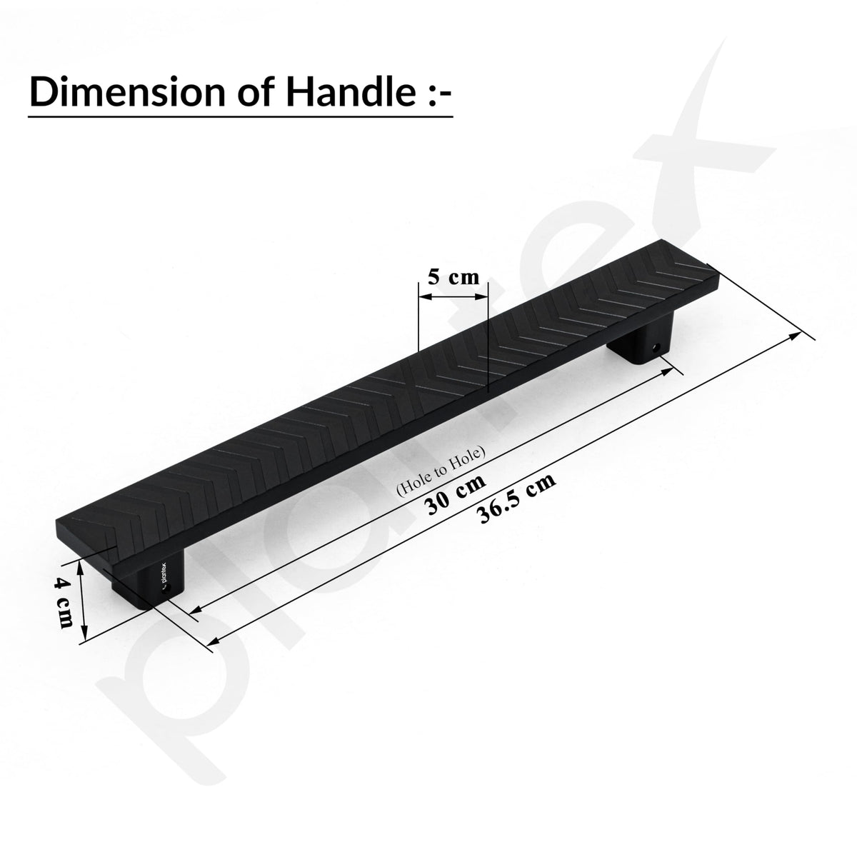 Plantex Door Handle/300mm Main Door Handle for Wooden Door/Pull-Push Handle for Main Door/Door Accessories - Pack of 1 (609, Black)-3
