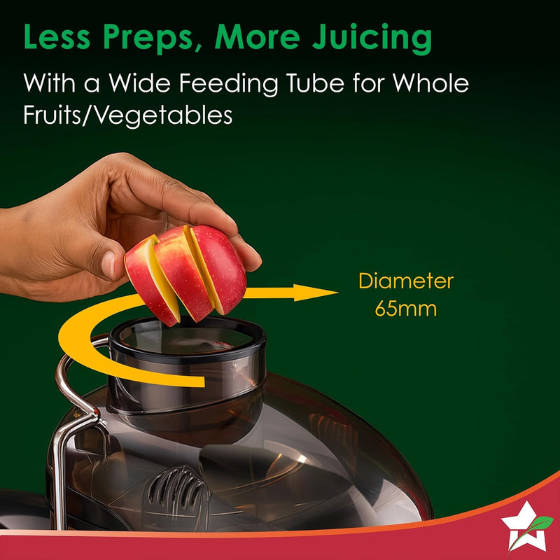Wonderchef Venezia Centrifugal Juicer for Home | 500W | Fresh Fruit & Vegetable Juice in Seconds | Dual Speed Control | Pulp Separator for Easy Cleaning | Wide Feeding Mouth | 2-Year Warranty