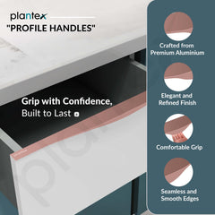 Plantex Profile Handle for Kitchen Cabinet/22 Inch Aluminium Drawer Profile Handle/Wardrobe Pull Handle for Home/Office/Hotel - Pack of 5 (Rose Gold) (Model APS-PF-1001)-2