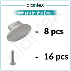 Plantex Knobs for Drawer/Small Drawer Knobs/Knobs for Cabinets/Pull-Push Knobs for Kitchen/Bedroom Drawer - Pack of 8 (Oval, Matt)-6
