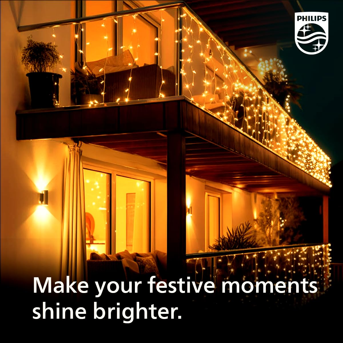 Philips Starlit 12 Meter 72 LEDs String Light for Decoration (58224-ww)
