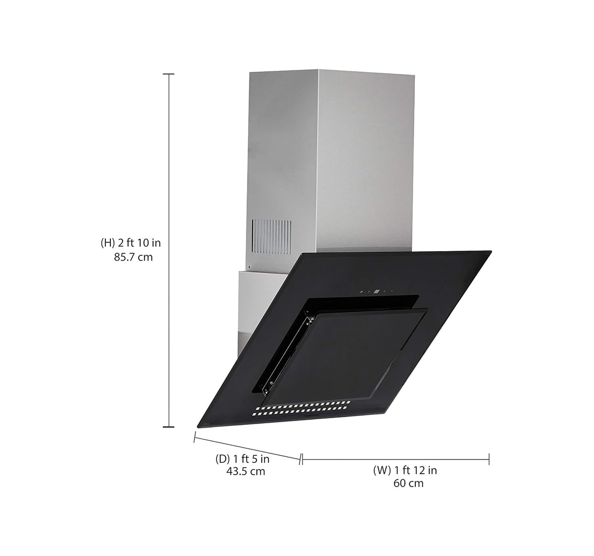 Kaff 60 cm 1180 m3/h Chimney (VEGAS 60, Black)