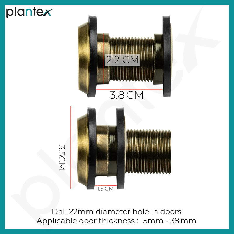 Plantex Door Eye/Eye Hole for Main Door/Door Eye Viewer/Eye Viewer for Safe Secure Home/Office/Hotel - (Antique)-2