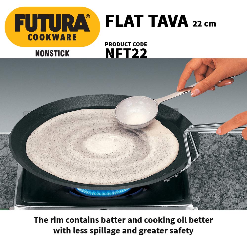 Hawkins Futura Nonstick Flat Tava 22 cm, 4.06 mm