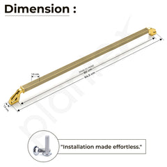 Plantex Aluminium Cabinet Handle/600mm Wardrobe Handle for Home/Cupboard Door Pull-Push Handles for Office - Pack of 1 (Brass Antique & Gold)-2