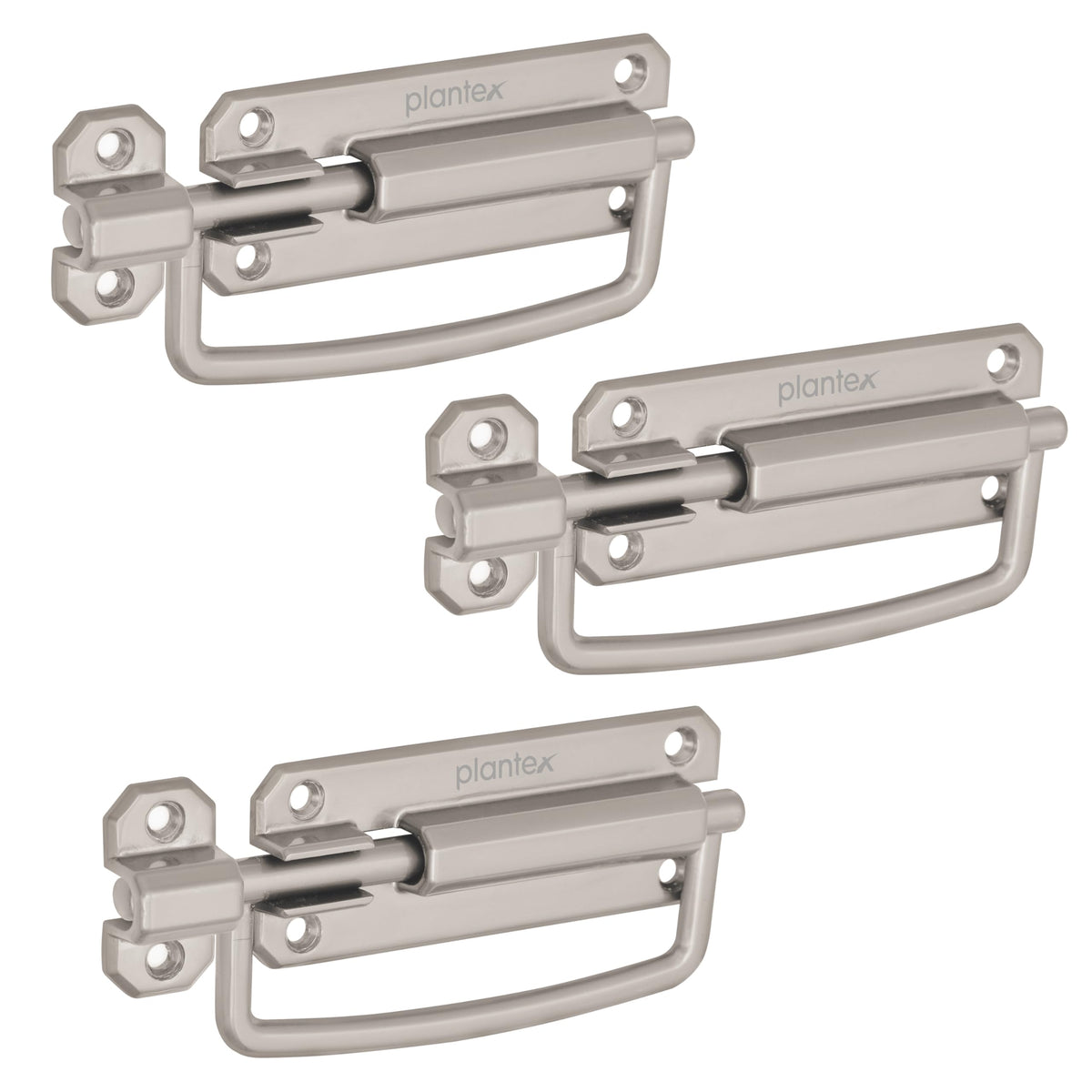 Plantex Door Stopper/5 Inch Baby Latch Kadi/Door Latch for Bathroom/Door Lock for Home/Office Doors - Pack of 3 (Matt)-1