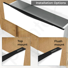 Plantex Profile Handle for Kitchen Cabinet/36 Inch Aluminium Drawer Profile Handle/Wardrobe Pull Handle for Home/Office/Hotel - Pack of 5 (Black) (Model APS-PF-1001)-4