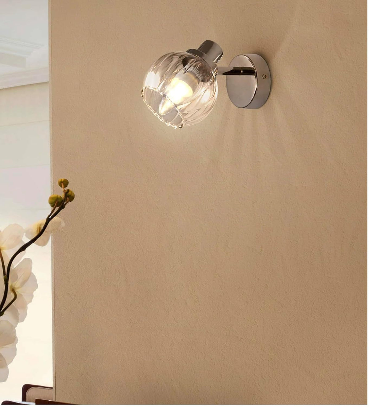 Philips 581881 Vista Single Wall Light (E14 LED Bulb not Included)