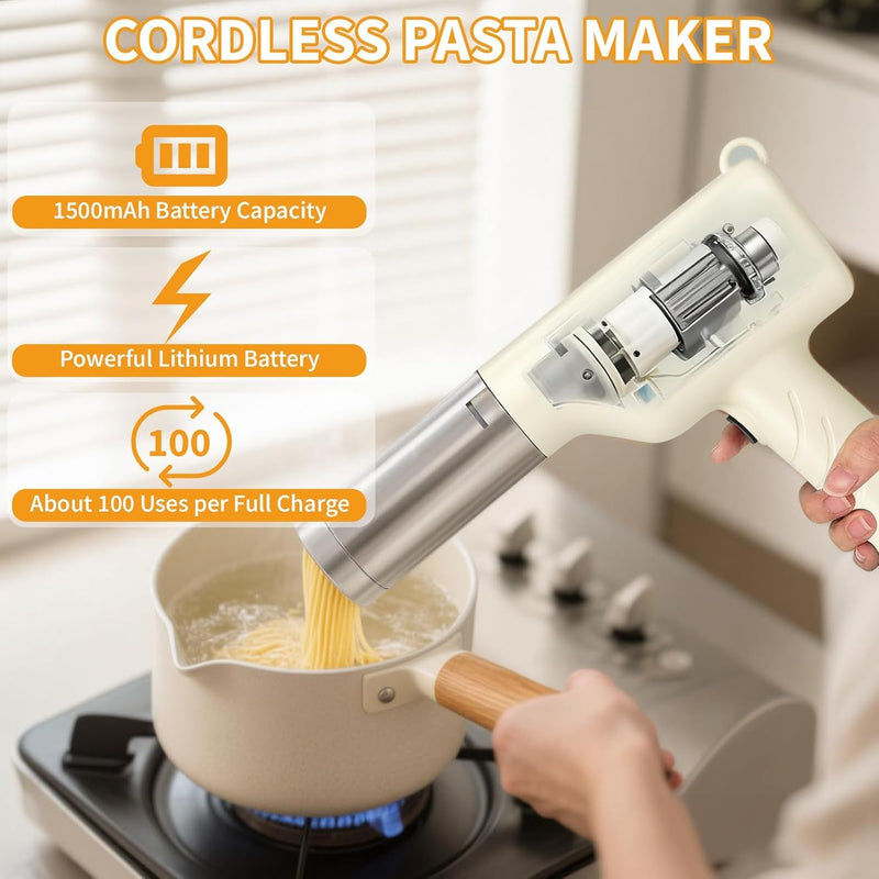 MALATA Pasta Maker Machine with 5 Extrusion Discs | Automatic Noodle Maker for Spaghetti, Ramen, Macaroni & Flat Pasta