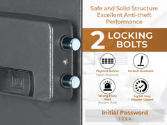 Plantex Digital Safe locker Box/106 litre Large Safe Locker for Home/Electronic Safety Locker with Master & User Dual Code Access with Emergency Key/Tijori Box/2 Years Warranty By Plantex (Grey)-5