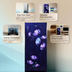 Haier 190 L 5 Star Direct Cool Inverter Single Door Refrigerator with Fast Ice Making, Easy Clean Back, Large Vegetable Box (HED-205TMIBA-N, Marine)-3