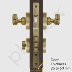 Plantex Mortise Door Lock/Heavy Duty Lock for Main Door/Mortise Locks for Home/Office/Hotel-3 Brass Keys (1031 - Brass Antique)-3